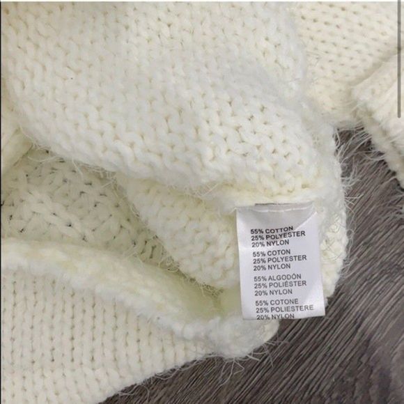 Cream slightly cropped off shoulder sweater - Picture 4 of 6